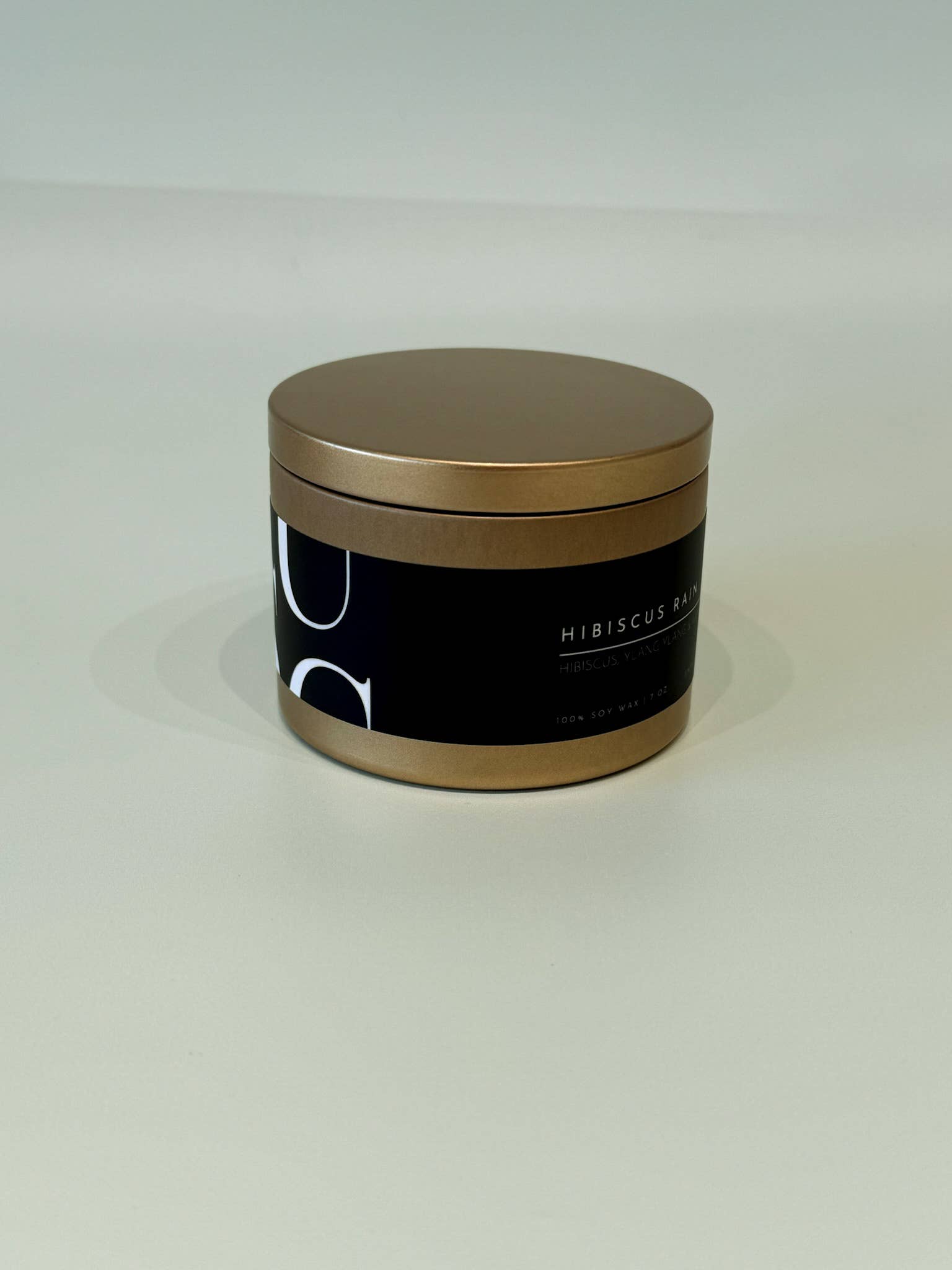 Matte Gold Travel Tin Soy Candle