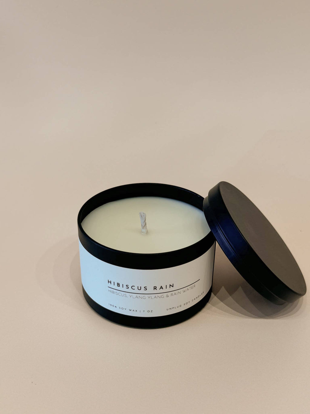 Matte Black Travel Tin Soy Candle