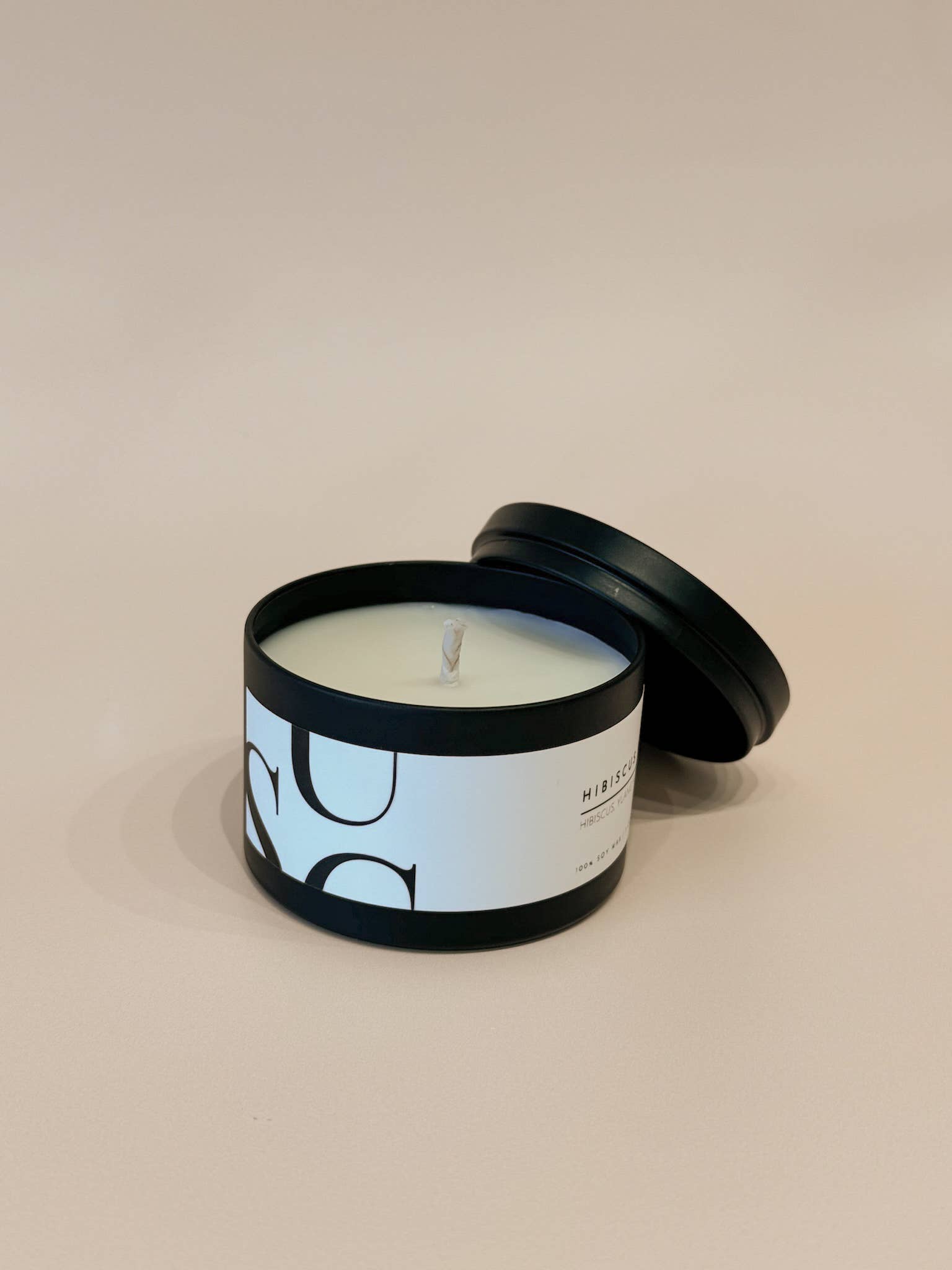 Matte Black Travel Tin Soy Candle