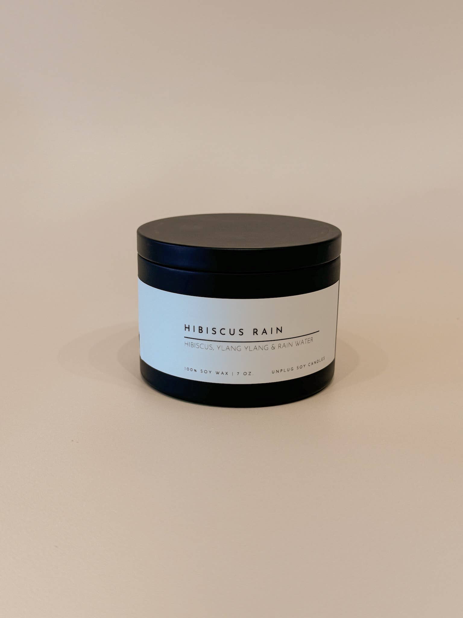 Matte Black Travel Tin Soy Candle