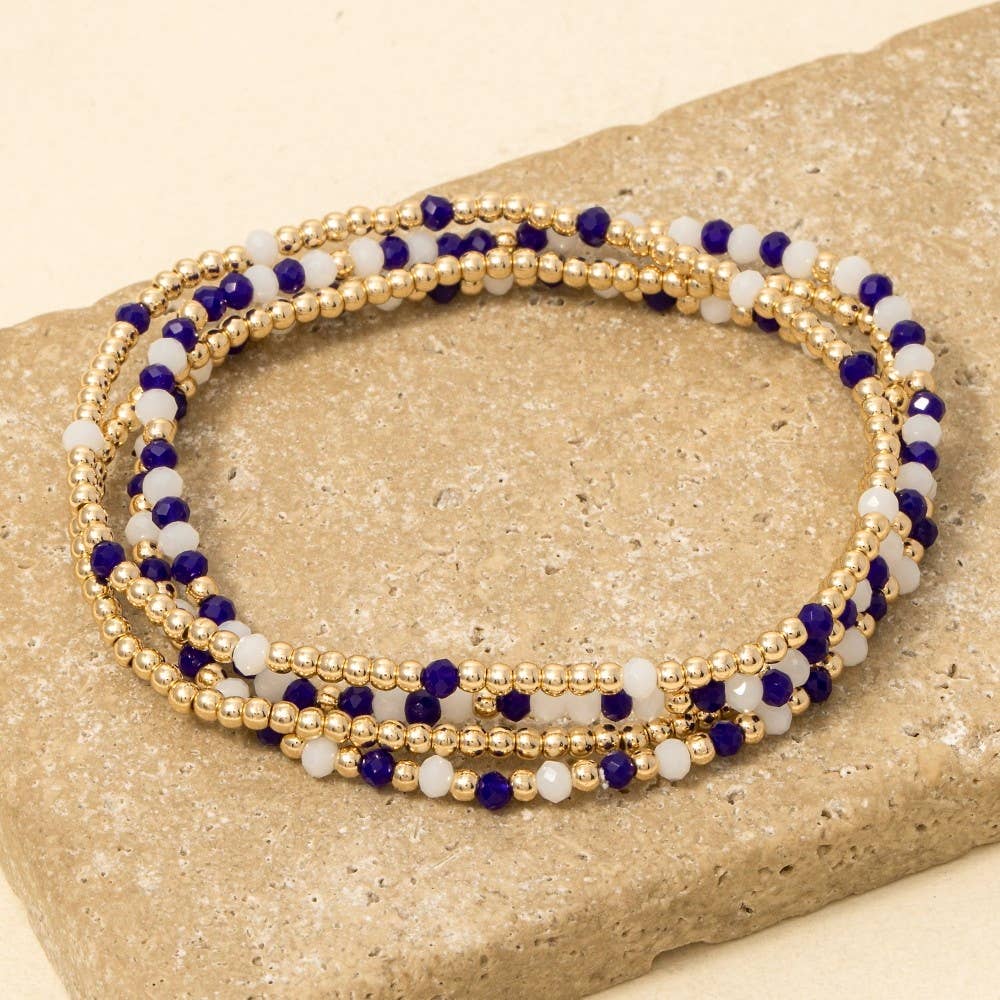 Colorful Game Day Beaded Bracelet Set