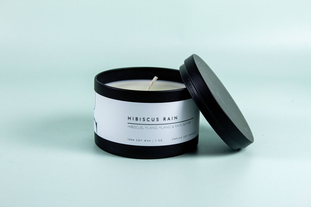 Matte Black Travel Tin Soy Candle