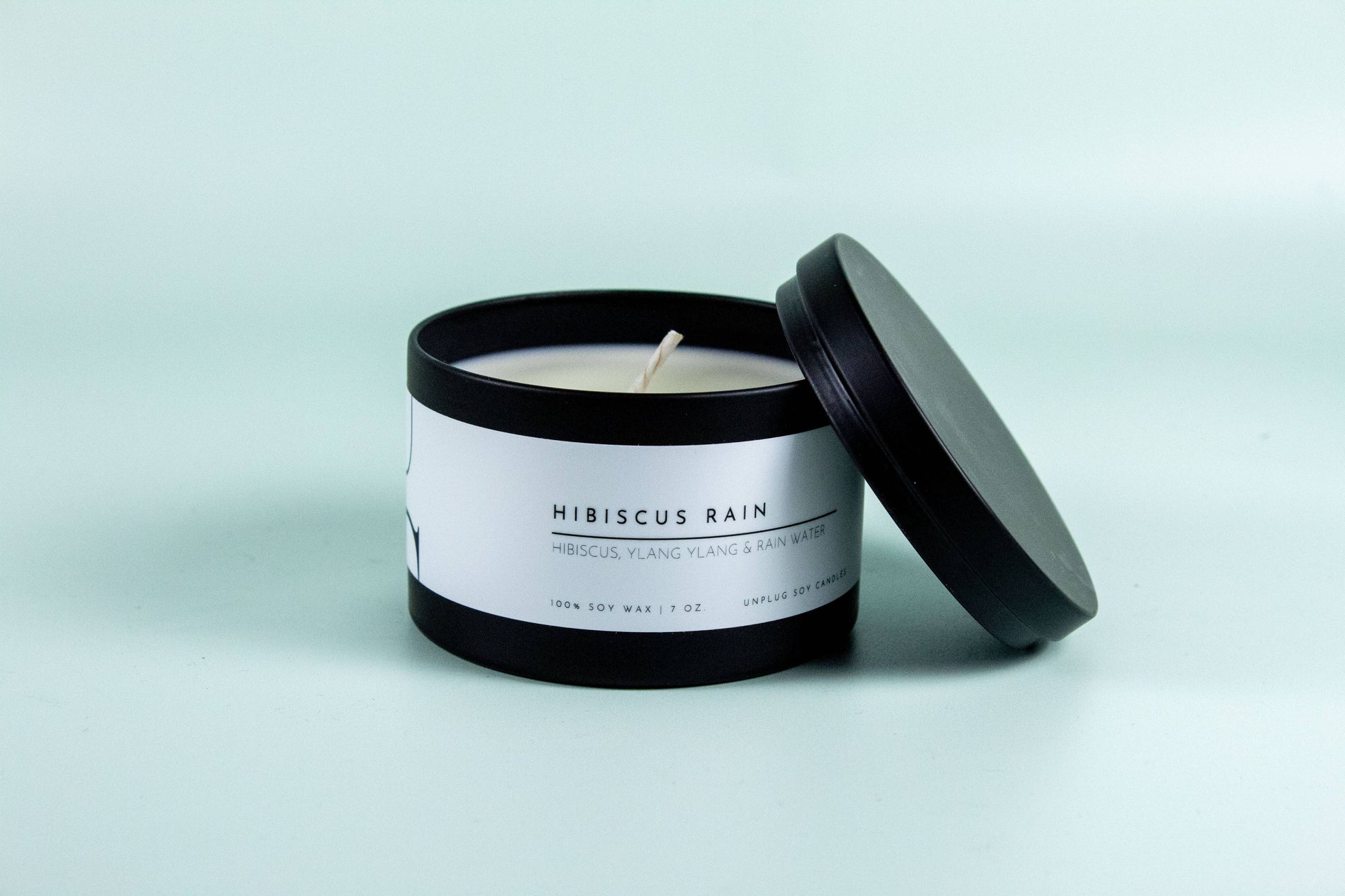 Matte Black Travel Tin Soy Candle