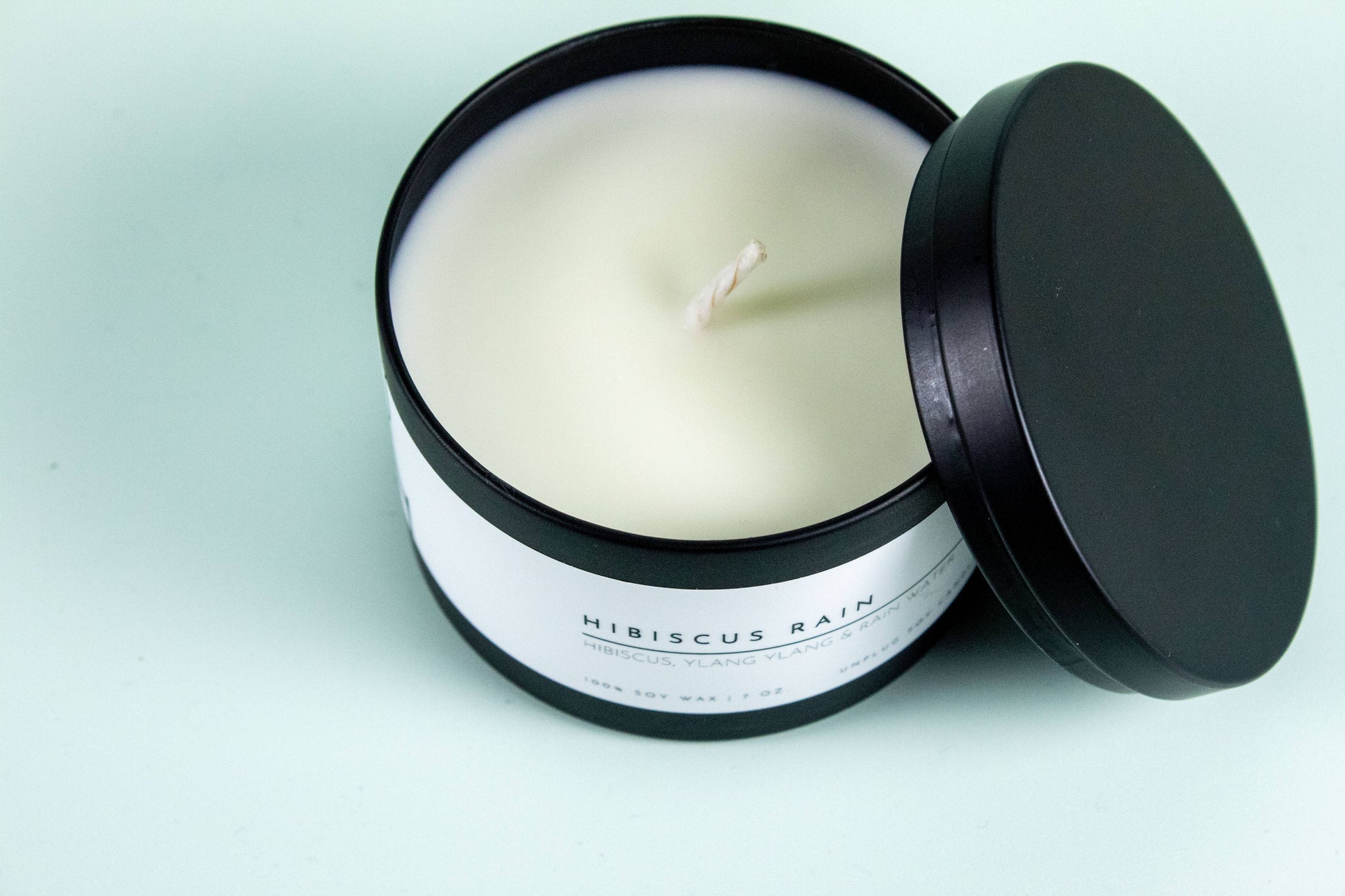 Matte Black Travel Tin Soy Candle