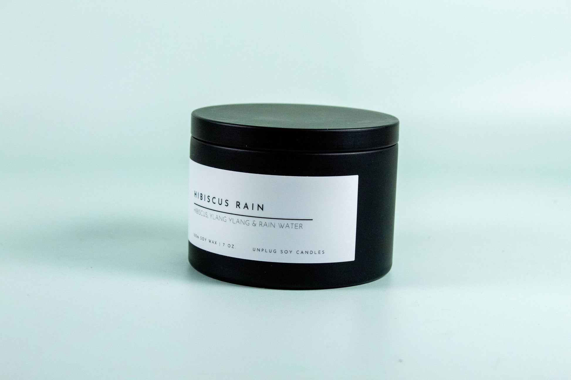 Matte Black Travel Tin Soy Candle