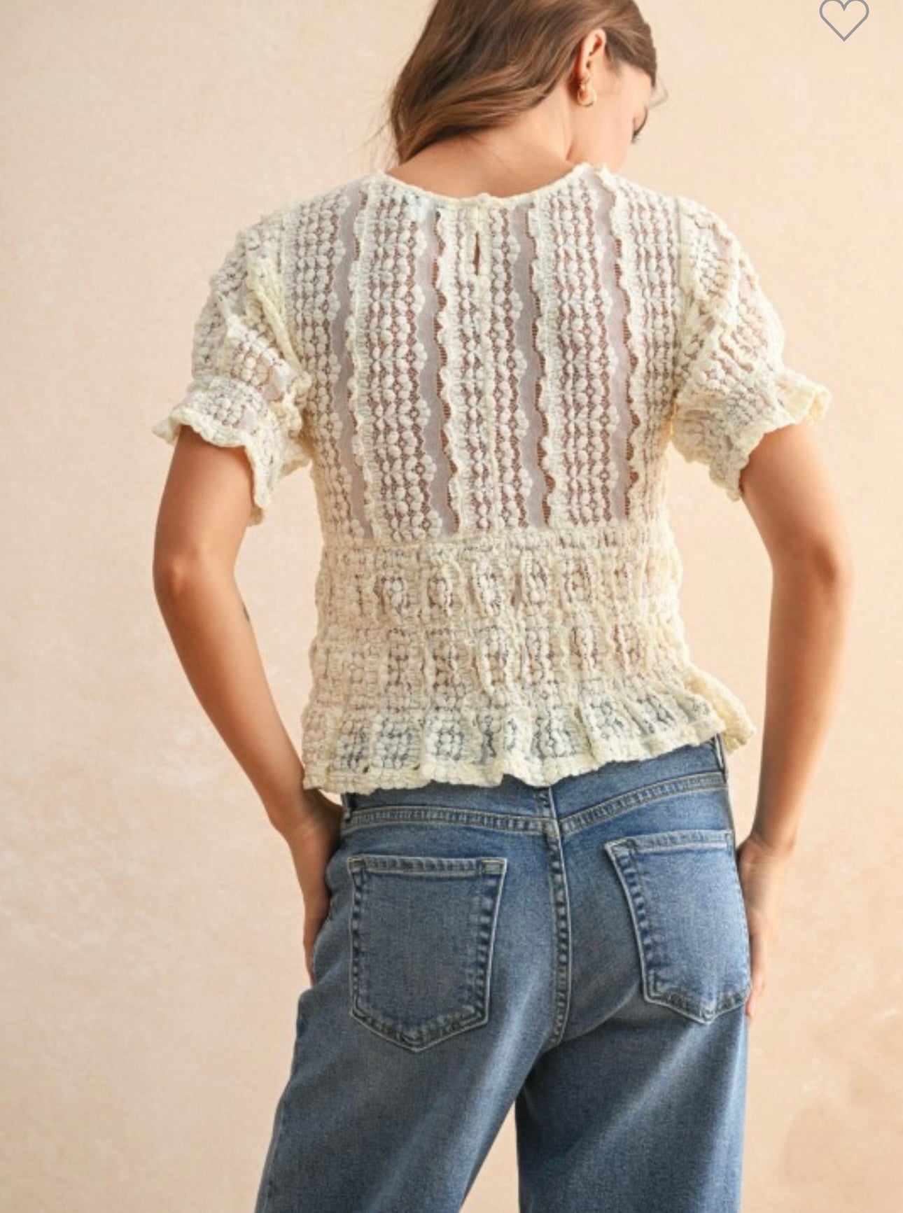 Stacey Short Sleeve Lace Blouse
