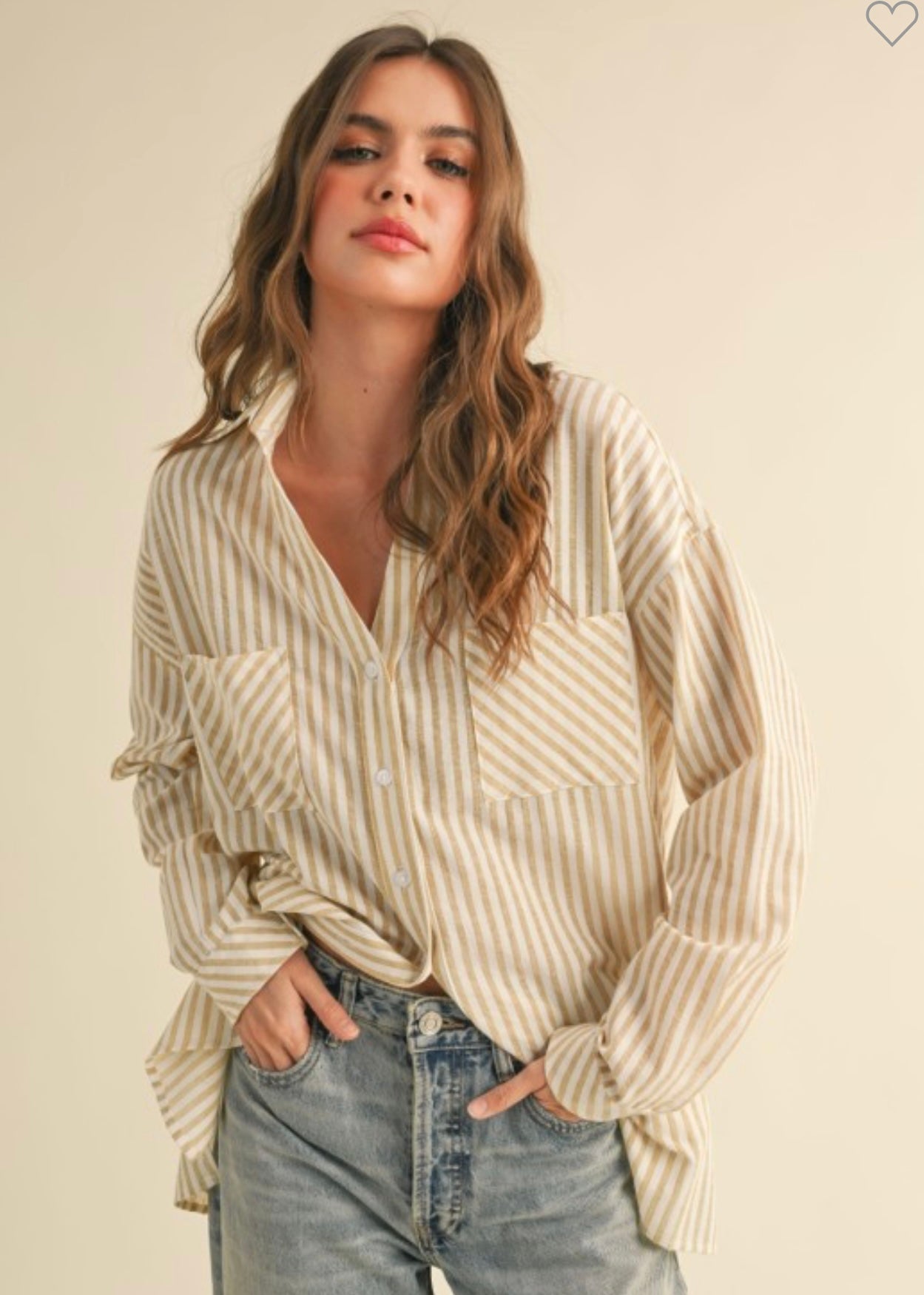 Susan Striped Pattern Button Down