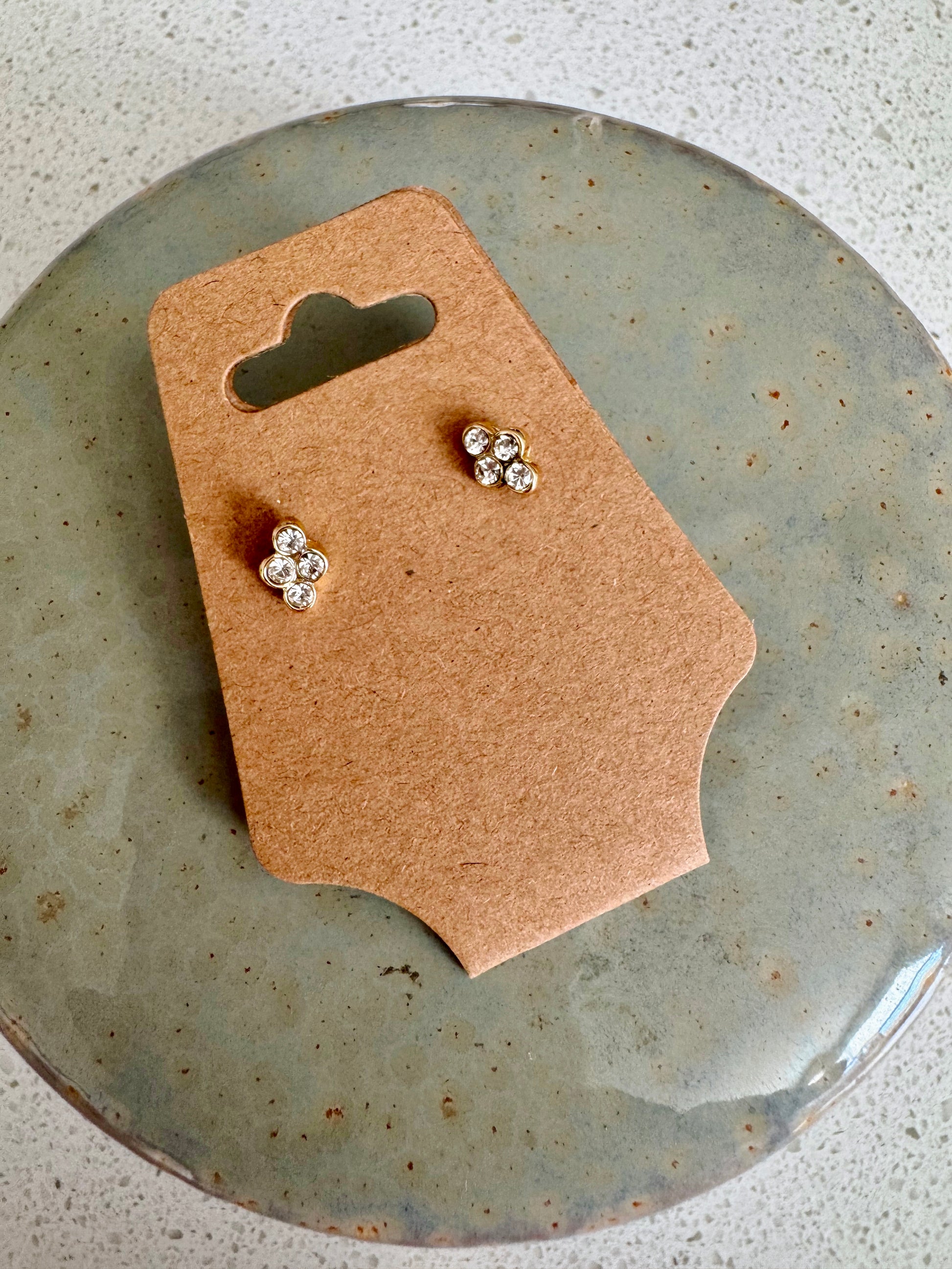 Grace Cluster cross studs