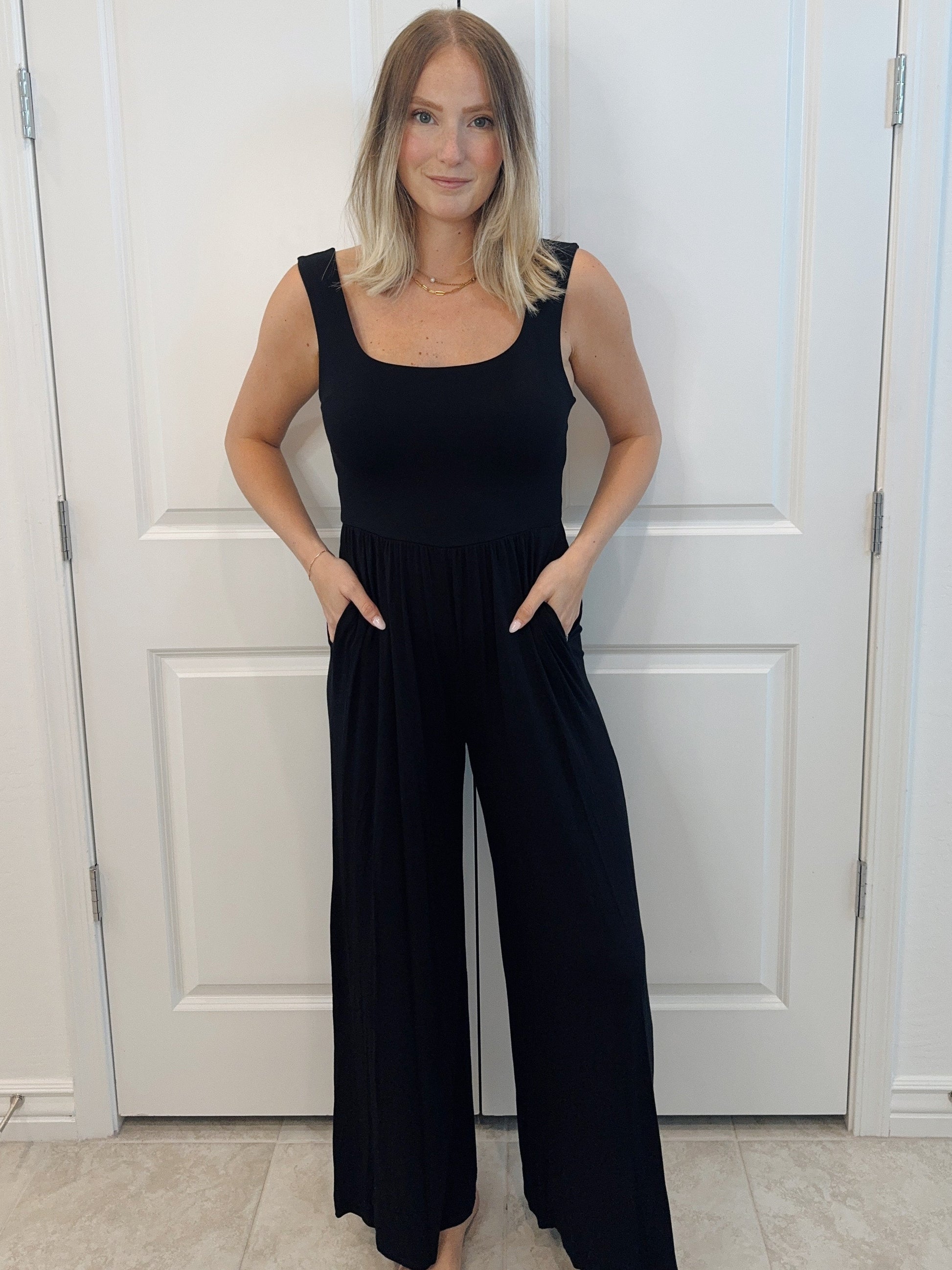 Leah Square Neck Jumpsuit