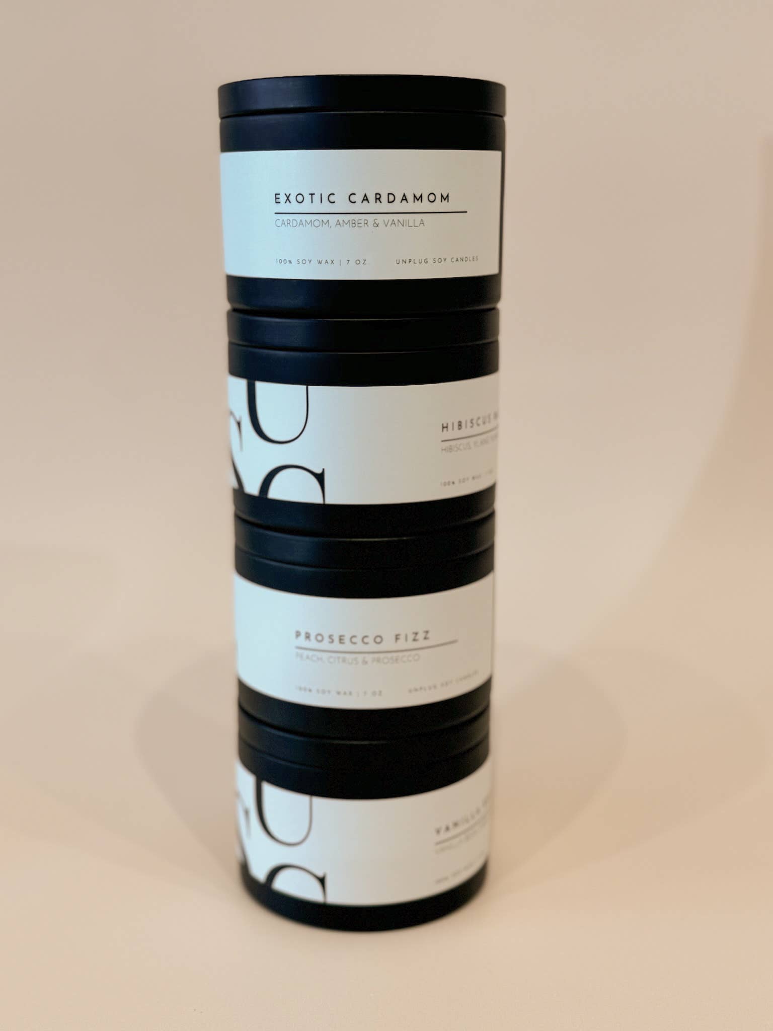 Matte Black Travel Tin Soy Candle