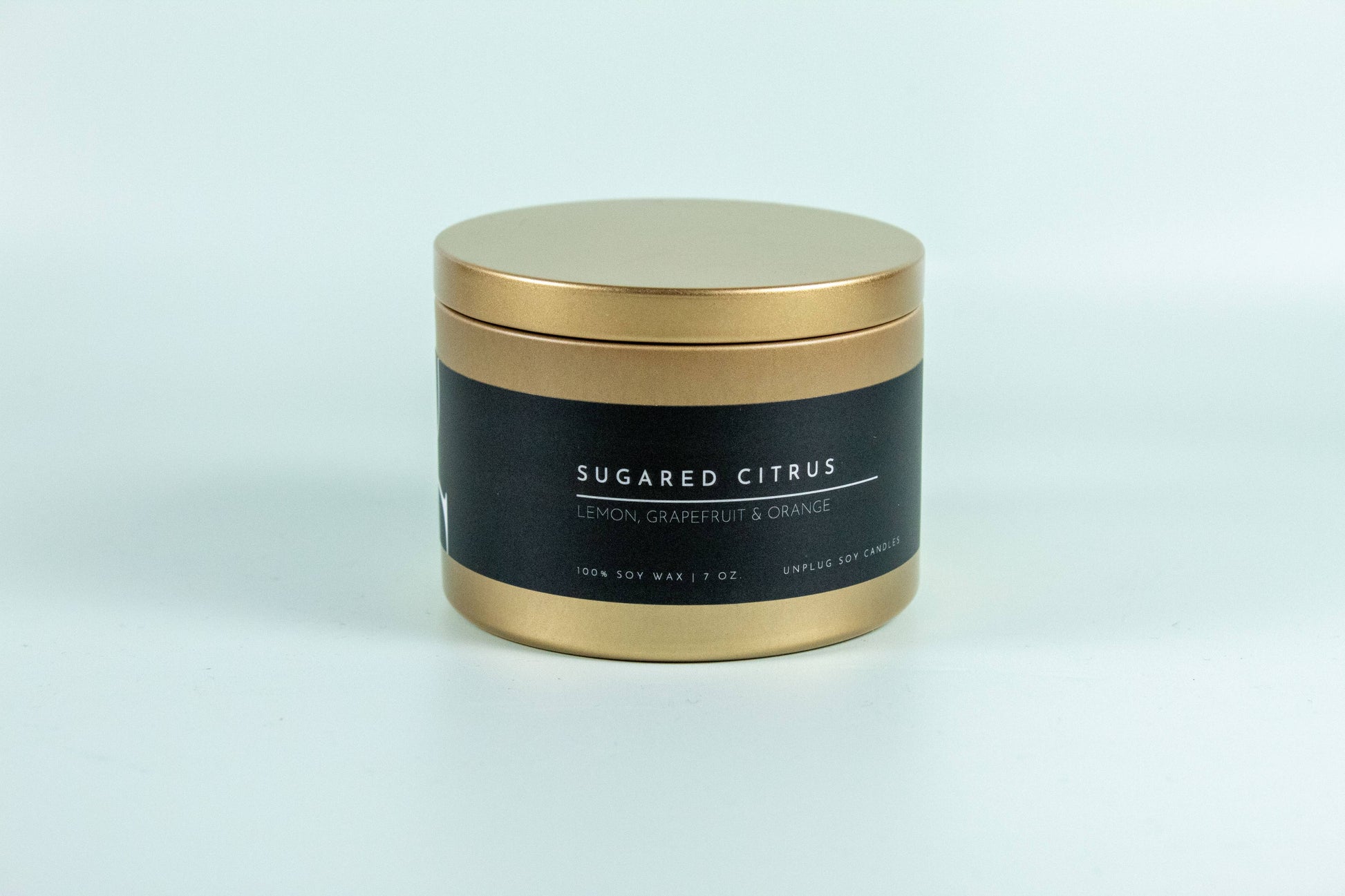 Matte Gold Travel Tin Soy Candle